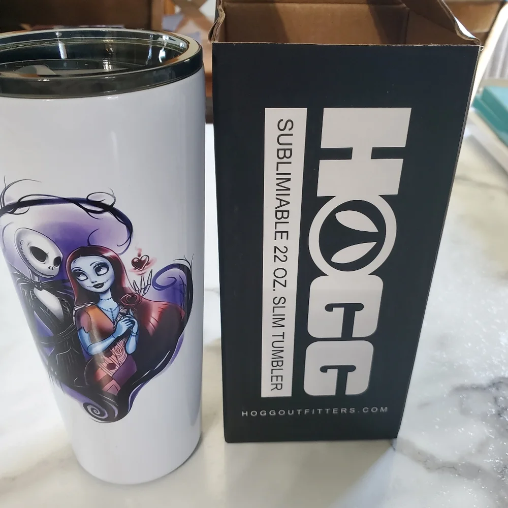 Jack & Sally Nightmare Before Christmas 22oz Tumbler 🎉sale